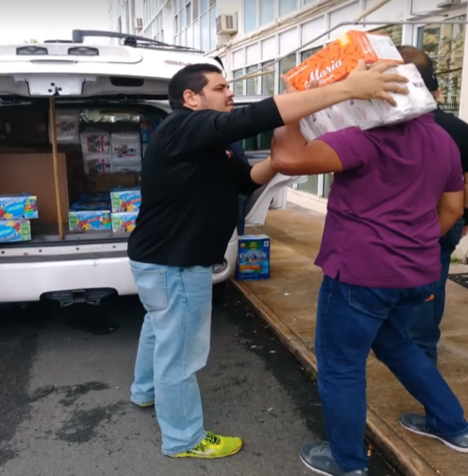 OSCC staff transports food supplies to communities in need after Hurricane Maria